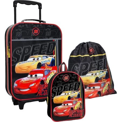 Детски комплект куфар малка раница и торба Cars PAT77935