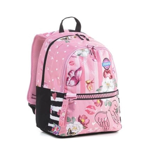 Детска раница PLus Pink Flowers с брокат + подарък шапка PAT77963