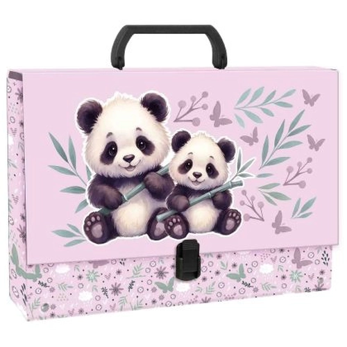Розово детско куфарче с дръжка 10 см Panda 11  PAT78004