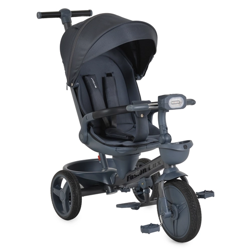 Детска тъмносива триколка с дръжка и сенник Fusion Lux PAT78068
