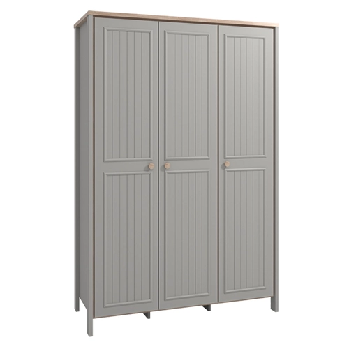 Сив трикрилен гардероб за детска стая Novi  PAT78508