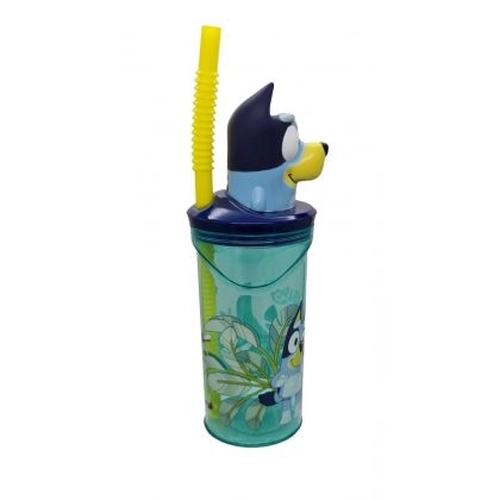 Детска чаша със сламка и 3D фигура Bluey  PAT78612
