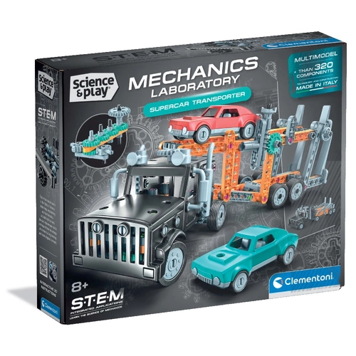 Детски CLEMENTONI MECHANICS LABORATORY Конструктор Автовоз 320ч. PAT81819