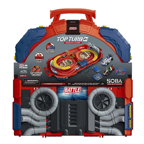 SOBA Top Turbo Състезателна Писта Куфар с 2 Коли 1:64 PAT81863