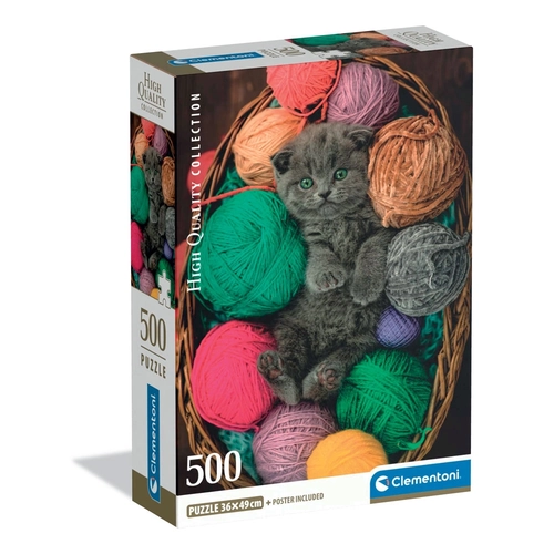 CLEMENTONI 500ч. Пъзел Fluffy Kitten PAT81879