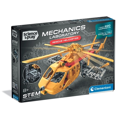 CLEMENTONI MECHANICS LABORATORY Конструктор Спасителен Хеликоптер 220ч. PAT81884