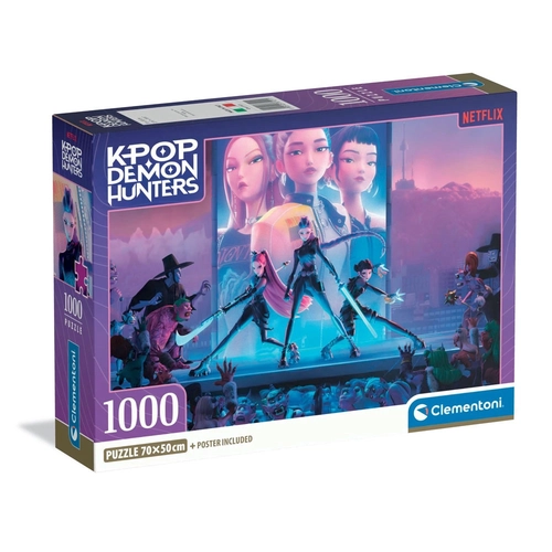 CLEMENTONI 1000ч. Пъзел KPOP Demon Hunters Poster Included PAT81897
