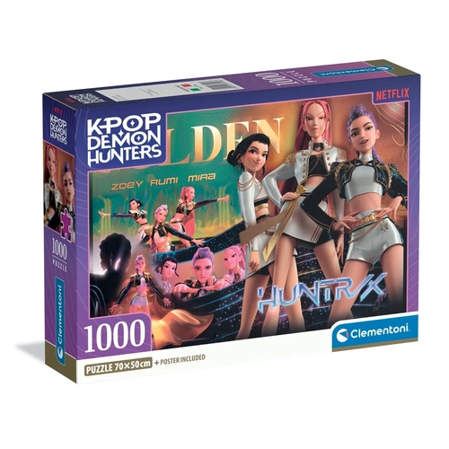 CLEMENTONI 1000ч. Пъзел KPOP Demon Hunters 3 Poster Included PAT81903