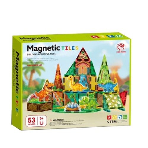 Magnetic Tiles Магнитен Конструктор с Динозаври 53ч. PAT81919