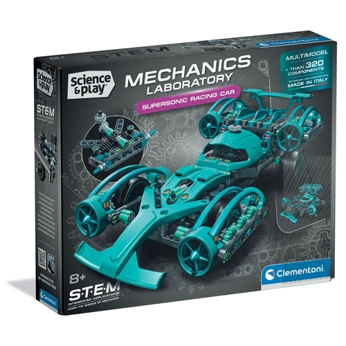 CLEMENTONI MECHANICS LABORATORY Конструктор Свръхзвукова Кола 320ч. PAT81948