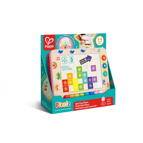 Бебешки интерактивна играчка, Hape, Pixelz, Мини пиано PAT82146