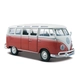 Детска играчка Червен ван Volkswagen Van Samba 1:25 