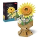 Детски занимателен пъзел 3D Flower Bouquet Слънчоглед 102ч.  - 1