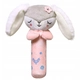 Бебешка плюшена играчка Писукаща дрънкалка Зайче  - 1