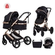Бебешка черна количка с трансформиращ се кош Аморе  - 2