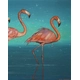Детски сет Рисуване по номера Триптих Фламинго, 3x40х50см  - 4