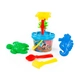 Детски  син плажен комплект с мелница (7 части)   - 4