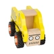 Детска играчка жълт дървен камион 13 х 7 х 10 cm  - 4