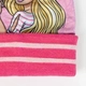 Детски розов комплект шапка, шал, ръкавици Barbie  - 3