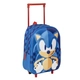 Синя детска 3D малка раница с колела Sonic  - 1