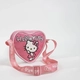 Детска чанта сърце с дълга регулируема дръжка Hello Kitty  - 5