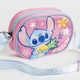 Розова малка овална детска чанта с дълга дръжка Stitch  - 4