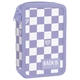 Пълен детски несесер с 2 ципа 7 DW 26 Purple Chess  - 1
