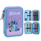 Ученически детски пълен несесер с 2 ципа Stitch  - 1