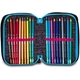 Пълен детски ученически несесер с 3 ципа Color Splash Girl  - 4