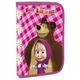 Детски розов пълен несесер с 1 цип Masha and the Bear  