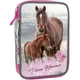 Детски ученически несесер с 1 цип 2 нива Horses 18   - 1